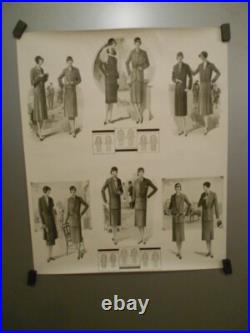 Authentique Gravure Ancienne Mode Feminine Vers 1930