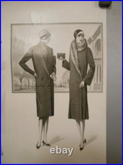 Authentique Gravure Ancienne Mode Feminine Vers 1930