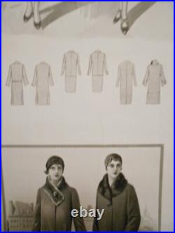 Authentique Gravure Ancienne Mode Feminine Vers 1930