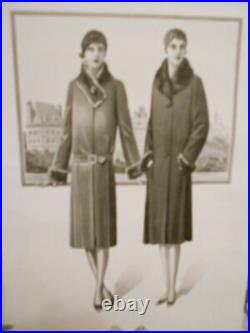 Authentique Gravure Ancienne Mode Feminine Vers 1930