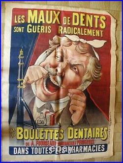 Authentique grande affiche 140/100 de 1905 publicitaire M. AUZOLLE