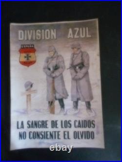 Authentiques Affiches Anciennes Pro-franquistes Division Azul