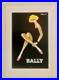 BALLY Shoes Poster, Bernard Villemot Original Linen-Backed Vintage Advertising