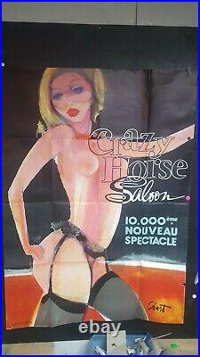 Belle AFFICHE CRAZY HORSE SALOON ANNEES 1970