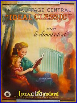 Belle Affiche Ancienne Ideal Standard 1952 Draeger Imp