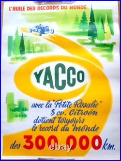 Belle Affiche Authentique Ancienne Pub Huile Yacco Signée M. Collet 56