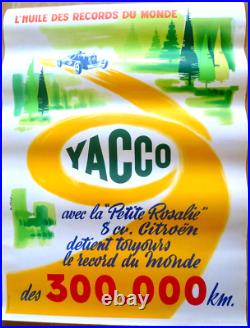 Belle Affiche Authentique Ancienne Pub Huile Yacco Signée M. Collet 56