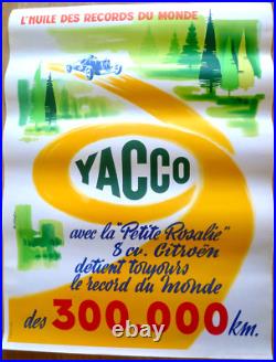 Belle Affiche Authentique Ancienne Pub Huile Yacco Signée M. Collet 56