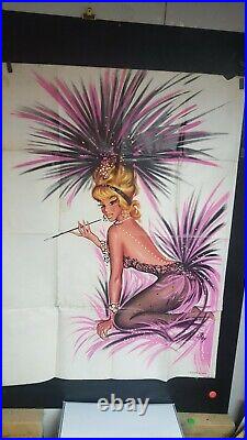 Belle Affiche Danseuse Cabaret O'kley Lithographie Annees 1960