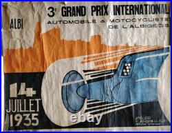 Belle Affiche Originale Du Grand Prix Automobile D' Albi Du 14 Juillet 1935