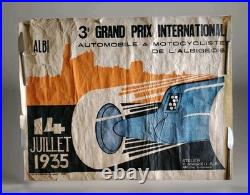 Belle Affiche Originale Du Grand Prix Automobile D' Albi Du 14 Juillet 1935