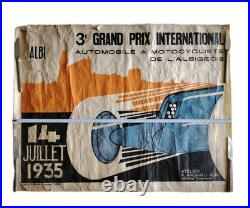 Belle Affiche Originale Du Grand Prix Automobile D' Albi Du 14 Juillet 1935