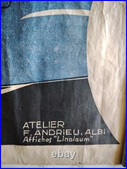 Belle Affiche Originale Du Grand Prix Automobile D' Albi Du 14 Juillet 1935