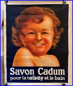 Belle Affiche ancienne originale SAVON CADUM 1950