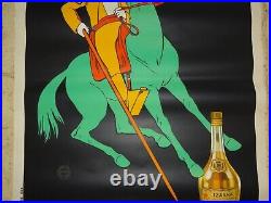 Belle Ancienne Affiche Originale Liqueur Izarra Zulla 1934 Picador à Cheval 1