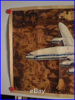 Belle affiche ancienne air France avion constellation