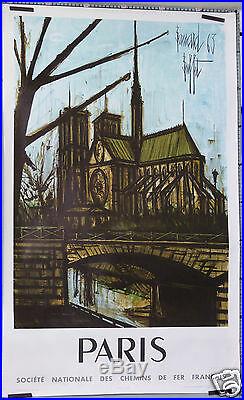 Bernard Buffet Affiche Ancienne 1963 Sncf Notre Dame De Paris