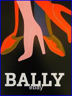 Bernard Villemot, c. A. 1980s Bally (Chaussures) Original Vintage Affiches On