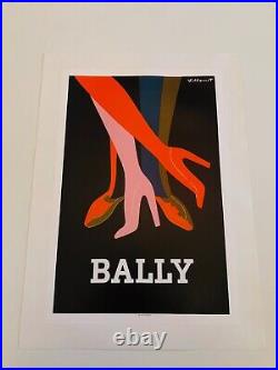Bernard Villemot, c. A. 1980s Bally (Chaussures) Original Vintage Affiches On