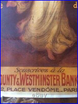 Bouisset Firmin Affiche Emprunt London Western Westiminster Ww1 1920