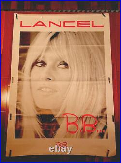 Brigitte Bardot-LANCEL énorme original vintage Affiche Publicitaire Circa 1980