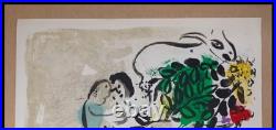 CHAGALL VENCE, affiche ancienne originale exposition Mourlot 1954