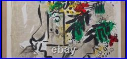 CHAGALL VENCE, affiche ancienne originale exposition Mourlot 1954