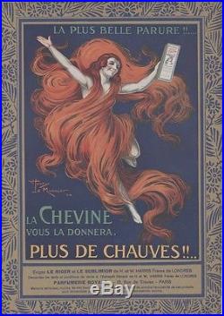 CHEVINE Affiche d'intérieur originale entoilée Litho 1924 Henry LE MONNIER