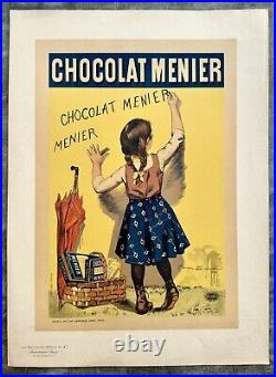 CHOCOLAT MENIER 1896 Planche Lithographiée No 47 des Maîtres de l'Affiche