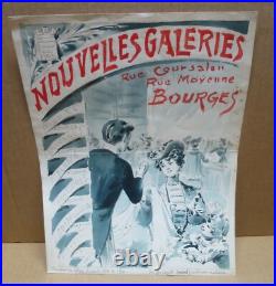 COULANGE LAUTREC aquarelle originale projet publicité Nouvelles Galeries BOURGES