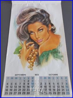 Calendrier PIN UP 1972 Illustré Par Giulio BERTOLETTI Calendrier Jean Lavigne