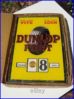 Calendrier Perpétuel Gerrer Publicité Dunlop Fort NEUF ancien Automobilia