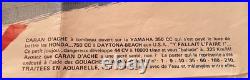 Caran d'Ache/Affiche publicitaire/Moto Yamaha/Sonauto/350 CC/Affiche moto