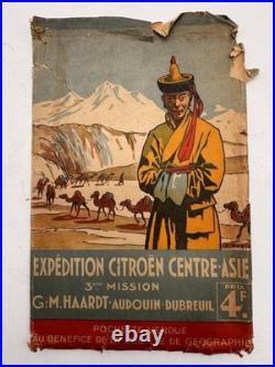 Carte Magnifique Croisière Jaune Citroën 1931 Asie Dossier Complet Super État