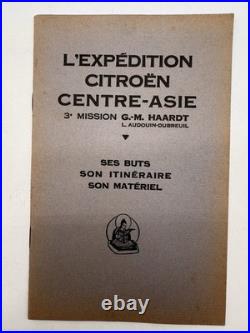 Carte Magnifique Croisière Jaune Citroën 1931 Asie Dossier Complet Super État