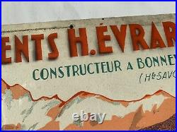 Carton publicitaire Ets Evrard bonneville haute Savoie transporteurs 1929