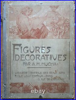 Cartonnage Portfolio Figures Décoratives Mucha 1905
