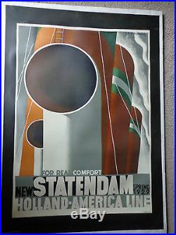 Cassandre Statendam 1929 affiche ancienne originale