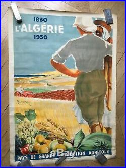 Centenaire de l'ALGERIE 1830-1930 Henri DORMOY affiche originale