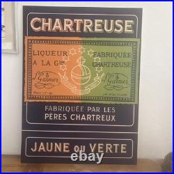 Chartreuse Affiche Publicitaire Format XXL Sur Carton Plume Rigide