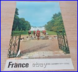 Chateau Loire Cheverny Moulinsard -affiche Originale Sncf Tintin Herge -50's