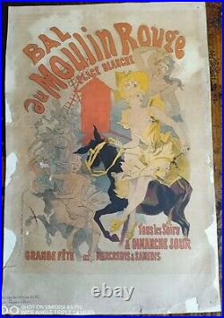 Chéret affiche originale bal au moulin rouge 1889 les maitres de l'affiches