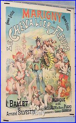 Choubrac Affiche Ancienne Circa 1897 Marigny Chevalier Aux Fleurs Ballet