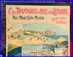 Cie des Tramways de Nice et du Littoral Nice Monte-Carlo Menton. Départs t