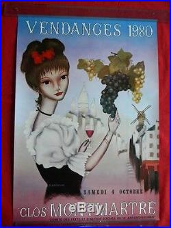 Collection rare de 10 affiches Vendanges à Montmartre de 1975 à 1984
