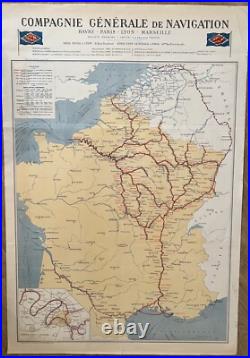 Compagnie Générale De Navigation Carte Fluviale De La France' HPLM