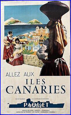 Compagnie Paquet Affiche Îles Canaries