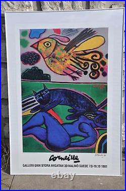 Corneille 1991 / Mouvement Cobra / rare affiche contresignée