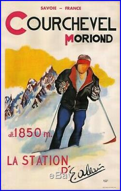 Courchevel-Moriond Emile Allais ski Affiche ancienne/original poster MBV 1955