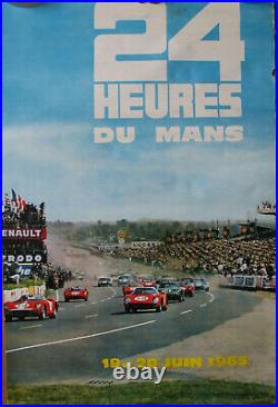 D542 24 Heures Du Mans 1 Affiche 1965 Format 60 X 40 CM Mauvais Etat
